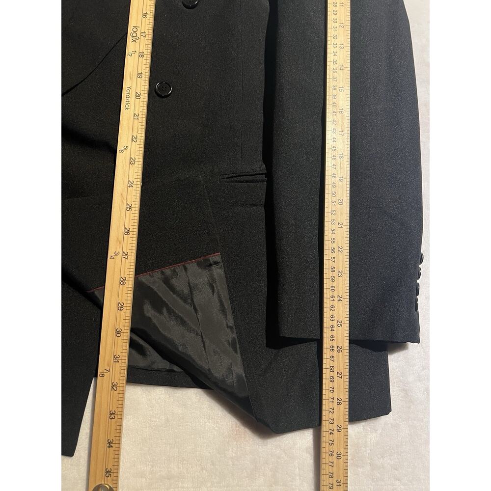 Vintage Gino Cappeli 46R Black Double Breasted Blazer Jacket - Picture 14 of 14